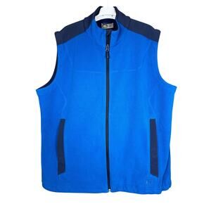 REI Fleece Vest Blue Full Zip Outdoors Warm Workwear Camping Hiking Mens Size XL
